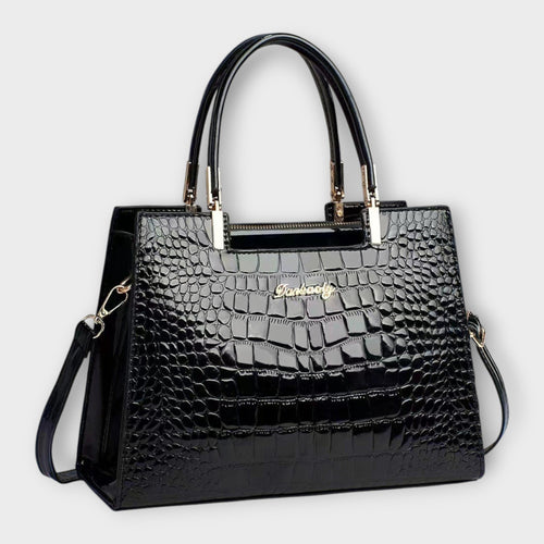 Madison - Glossy Crocodile Pattern Handbag