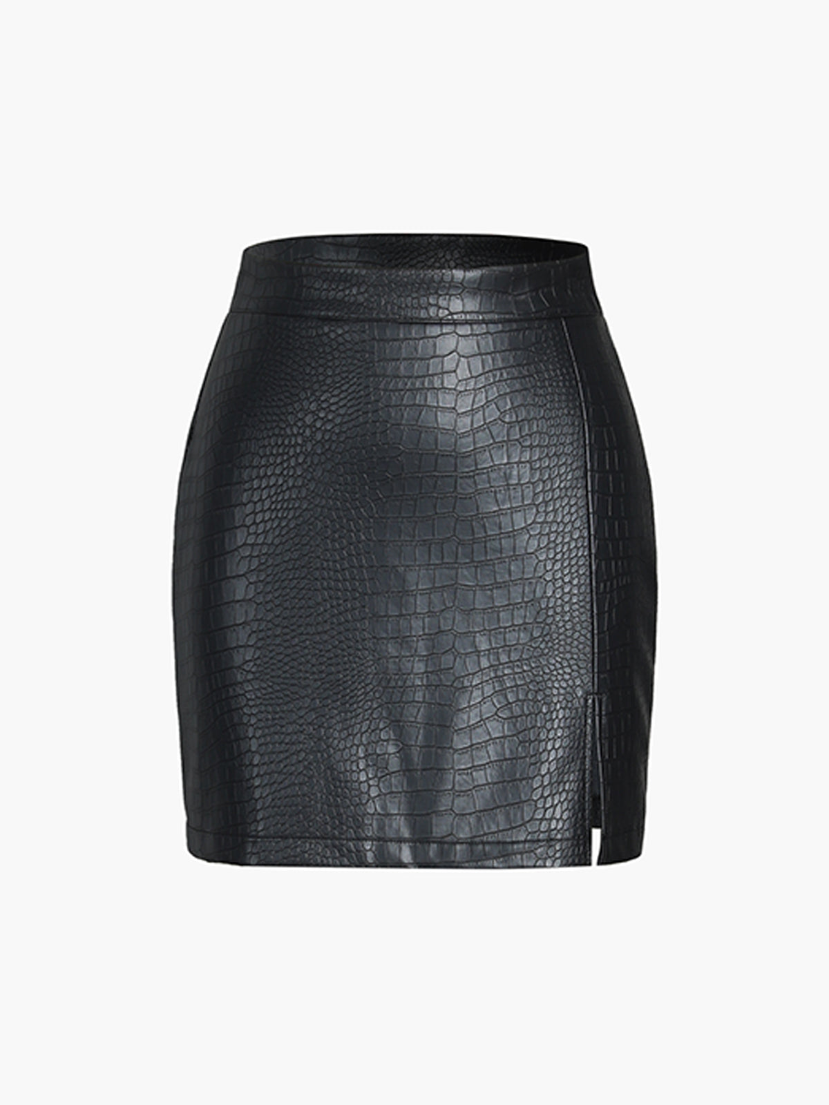 Luna Faux Leather Textured Mini Skirt