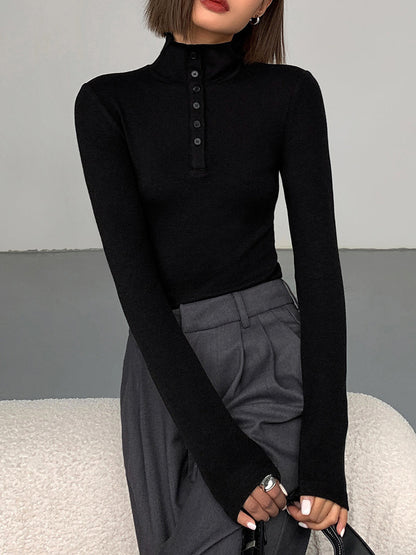 Fiora Slinky Long Sleeve Button-Up Shirt