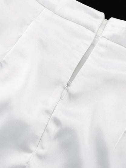 Fiora Patchwork Side Split Maxi Skirt