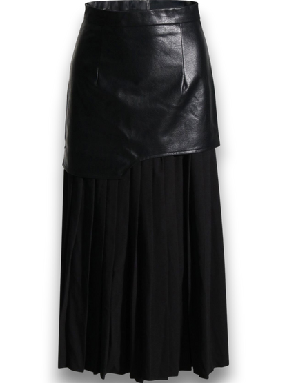 Bianca Faux Leather Midi Skirt