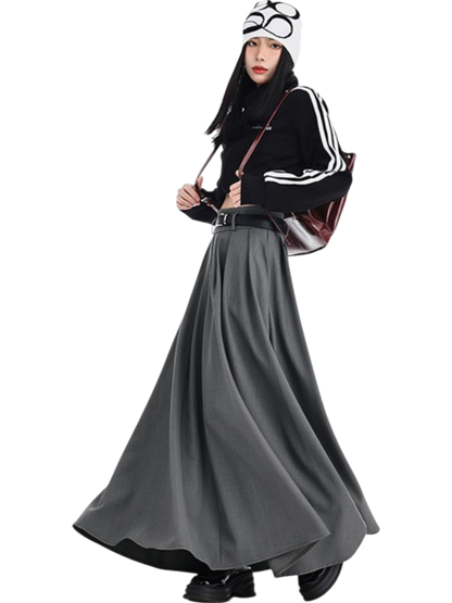 Mira Pleated Split Maxi Skirt