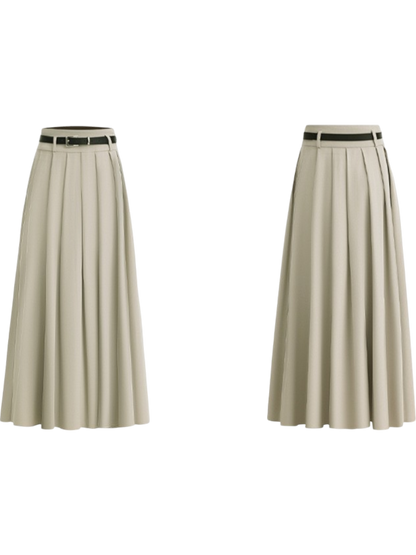 Mira Pleated Split Maxi Skirt