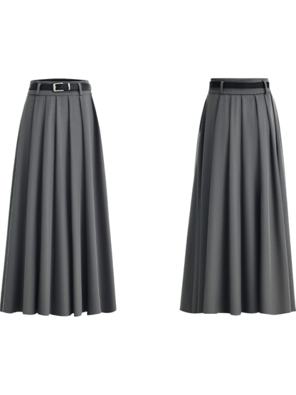Mira Pleated Split Maxi Skirt