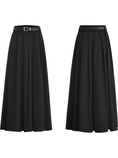 Mira Pleated Split Maxi Skirt