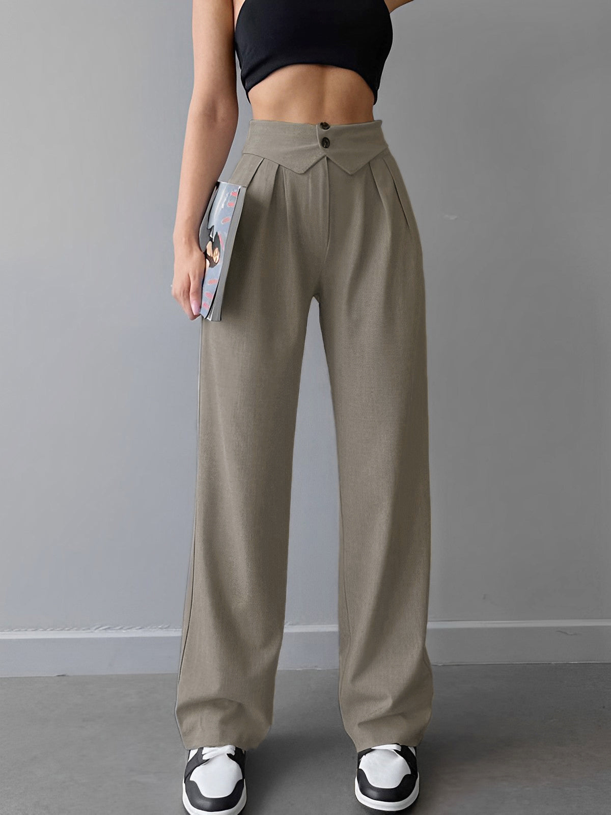 Hazel Street Fold-Waistband Pants