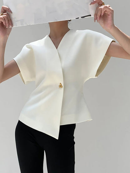 Nora | V-Neck Button Blouse