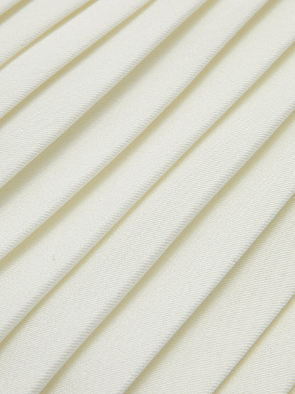 Aria Metal Letter Pleated Mini Skirt