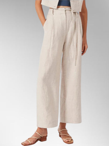 Ivy Linen Wide-Leg Trousers