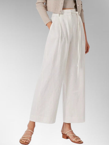 Ivy Linen Wide-Leg Trousers