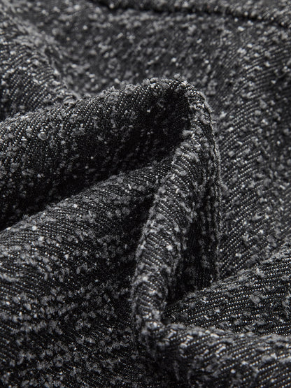 Leona Romantic Metal Bow Denim Mini Skirt