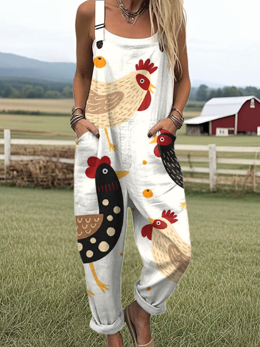 Frida | Playful Hen Jumpsuit