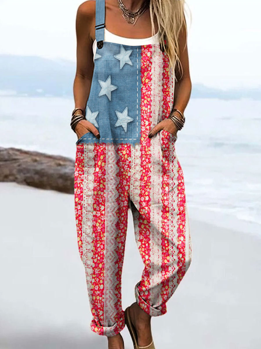 Martha | Star Stripes Jumpsuit