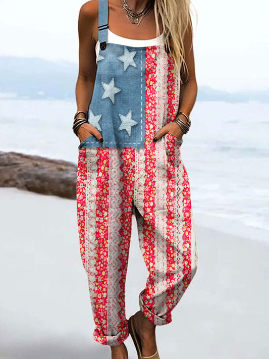 Martha | Star Stripes Jumpsuit